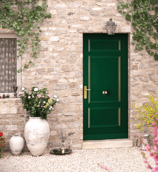 Visuel porte blindée maison FORSTYL verte