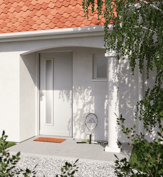 VIsuel porte blindée maison FORSTYL blanche